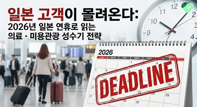 일본 고객이 몰려온다: 2026년 일본 연휴로 읽는 의료・미용관광 성수기 전략